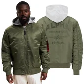 Odzież taktyczna i umundurowanie - Alpha Industries Kurtka MA-1 ZH Back EMB 138105 01 - Sage Green - miniaturka - grafika 1