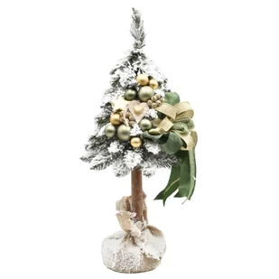 Choinka na kołeczku ośnieżona dekorowana 65 cm Charlotte - Choinki - miniaturka - grafika 1