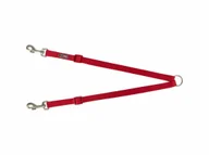 Smycze dla psów - Trixie Premium XS/S dwójnik 0.7m czerwony - miniaturka - grafika 1