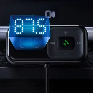 Baseus S-16 Transmiter FM Bluetooth 5.0 2x USB ładowarka samochodowa AUX MP3 TF micro SD 3,1 A czarny (CCTM-E01) - Ładowarki samochodowe - miniaturka - grafika 16