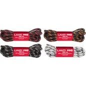 Akcesoria obuwnicze - Sznurowadła okrągłe czarno-szare L904022P 120 cm LAHTI PRO - miniaturka - grafika 1