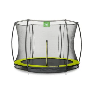 Exit Trampolina naziemna Silhouette ø244cm z siatką zabezpieczającą zielona - Trampoliny - miniaturka - grafika 1