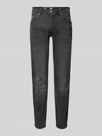 Spodnie męskie - Jeansy o kroju slim fit z 5 kieszeniami - miniaturka - grafika 1