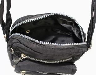 Stylowa Pozioma Torba Mała Na Ramię Bag Street NR 2225 CZARNY - Torebki damskie - miniaturka - grafika 7