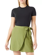 Spódnice - Vila Damska spódnica Viprisilla Hw Short Wrap Skirt Rock, Calliste Green, 42 - miniaturka - grafika 1