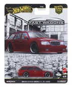 Samochody i pojazdy dla dzieci - HOT WHEELS Premium Mercedes-Benz E 36 AMG Czerwony Fast Wagons Premium - miniaturka - grafika 1