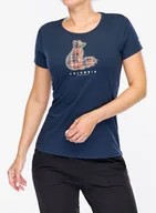 Koszulki i topy damskie - Koszulka bawełniana damska Columbia Daisy Days S/S Graphic Tee - collegiate navy/foxy omblur - miniaturka - grafika 1
