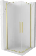 Kabiny prysznicowe - Mexen Velar Duo kabina prysznicowa rozsuwana 80x80 cm, szron, złota szczotkowana - 871-080-080-32-55 - miniaturka - grafika 1