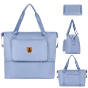 Torby podróżne - Torba Podróżna Damska Shopper Kompaktowa Wodooporna Bagaż Podręczny - miniaturka - grafika 1