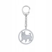 Breloki - Brelok Srebrny do kluczy z psem Terier Australijski 925 Biżuteria GRAWER - miniaturka - grafika 1