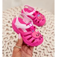 Buty dla dziewczynek - Sandałki Dziecięce Na Rzep Owoce 83615 Ipanema Summer Xiv Różowe - miniaturka - grafika 1