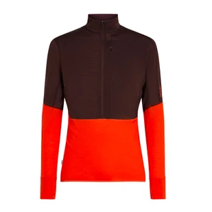 Bluza męska Icebreaker Merino 200 RealFleece Descender LS Half Java/Fervid/Cb L - Bluzy męskie - miniaturka - grafika 1