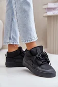 Sneakersy damskie - Ocieplane Sneakersy Damskie Big Star OO274A530 Czarne-40 - miniaturka - grafika 1