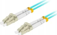Kable światłowodowe - Lanberg PATCHCORD ŚWIATŁOWODOWY MM LC/UPC-LC/UPC DUPLEX 3.0MM OM3 50/125 LSZH 10M AQUA LANBERG - miniaturka - grafika 1