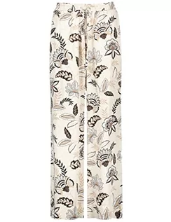 Spodnie damskie - Taifun Damskie spodnie Palazzo, jasno kremowe we wzory, 34, Jasny krem we wzory, 34 - grafika 1