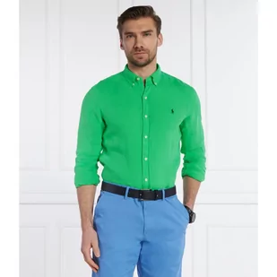 POLO RALPH LAUREN Lniana koszula | Slim Fit - Koszule męskie - miniaturka - grafika 1