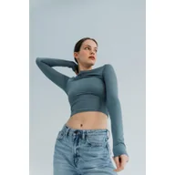 Koszulki sportowe damskie - Longsleeve do jogi damski Moonholi Vogue z długim rękawem - miniaturka - grafika 1