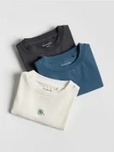 Bluzki dla dziewczynek - Reserved - Koszulka z haftem 3 pack - wielobarwny - miniaturka - grafika 1