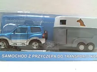 Samochody i pojazdy dla dzieci - Auto jeep z przyczepą+koń HY0005 34762 - miniaturka - grafika 1