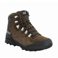 Buty trekkingowe męskie - Buty męskie na wędrówki Jack Wolfskin REFUGIO TEXAPORE MID M brown / phantom - 39,5 - miniaturka - grafika 1