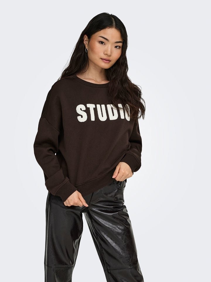 ONLY Bluza w kolorze brązowym