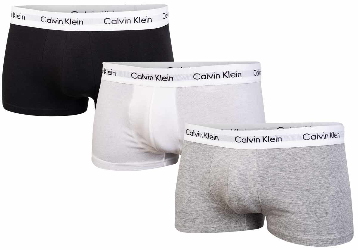 Calvin Klein Bokserki Męskie Low Rise Trunk 3 Pak U2664G 998 - Rozmiar: Xl
