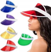 Czapki i chusty sportowe męskie - DASZEK PRZECIWSŁONECZNY 4 szt PRZEZROCZYSTY DASZEK W STYLU LAT 80 OCHRONA - miniaturka - grafika 1