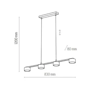 TK Lighting Lampa wisząca TK 6244 z serii DALLAS - Lampy sufitowe - miniaturka - grafika 3