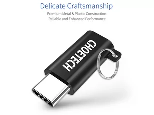 Adapter przejściówka Choetech micro usb - usb-c typ c czarny - Adaptery i przejściówki - miniaturka - grafika 3