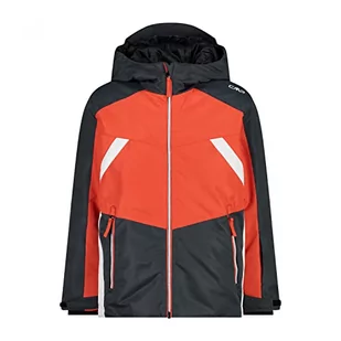 CMP - Kid Jacket Fix Hood, Boy, Titanio-Grenadine, 116 - Kurtki i płaszcze dla chłopców - miniaturka - grafika 1