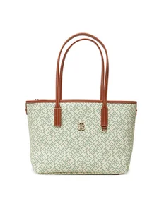 Tommy Hilfiger Torebka Th Monoplay Leather Mini Tote AW0AW17415 Zielony - Torebki damskie - miniaturka - grafika 1