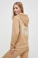 Bluzy damskie - Fila bluza VR46 damska kolor beżowy z kapturem z aplikacją - miniaturka - grafika 1