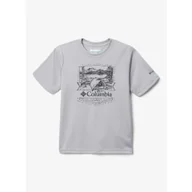 Odzież sportowa dziecięca - Koszulka szybkoschnąca chłopięca Columbia Fork Stream Short Sleeve Graphic Shirt - miniaturka - grafika 1
