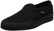 Sneakersy damskie - Vans Damskie sneakersy na platformie Asher, Czarne płótno czarne czarne 186, 39 EU - miniaturka - grafika 1