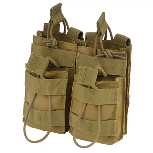 Condor - Ładownica MOLLE na magazynki AR15 dwuwarstwowa - Double Stacker M4 Mag Pouch - Podwójna - Coyote Brown - MA43-498 - Odzież taktyczna i umundurowanie - miniaturka - grafika 1