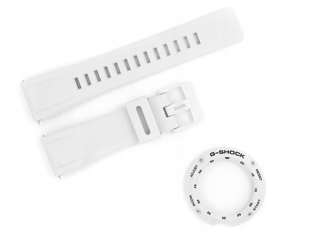 Pasek plus bezel do zegarka G-Shock GA-2000 GA-2000S-7A biały komplet