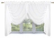 Firany - Firana Gotowa VALENCIA 400x120 WOAL Firanka H-120 - miniaturka - grafika 1