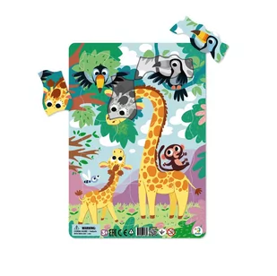 TM Toys Puzzle ramkowe 21 elementów. DODO. Żyrafy - Puzzle - miniaturka - grafika 1