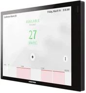 Kamery internetowe - Crestron 7 in. Room Scheduling Touch Screen for Zoom Rooms® Software, Black Smooth, includes one TSW-770-LB-B-S light bar and one TSW-770/1070-MSMK-ANG-B-S multisurface mount kit - miniaturka - grafika 1