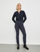 Spodnie damskie - GERRY WEBER Proste spodnie o dł. 7/8 Slim Fit Niebieski 46/L - miniaturka - grafika 1