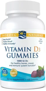 Nordic Naturals Vitamin D3 Gummies Wild Berry Jagoda (120 żelek) Nordic Naturals 336F-57135 - Witaminy i minerały - miniaturka - grafika 1