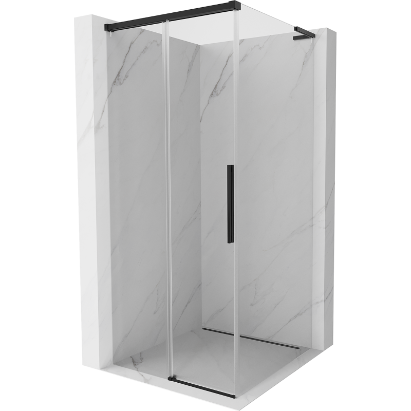 Mexen Rox L kabina prysznicowa rozsuwana 95 x 95 cm, transparent, czarna - 8C2L-095-095-70-00