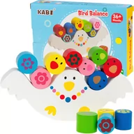 Zabawki zręcznościowe - GRA ZRĘCZNOŚCIOWA DREWNIANA BALANSUJĄCA KURKA - miniaturka - grafika 1