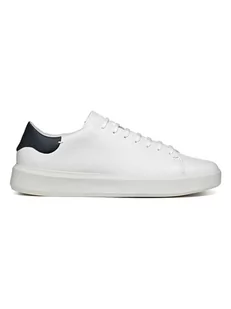 Geox Skórzane sneakersy "Velletri" w kolorze białym - Trampki męskie - miniaturka - grafika 1