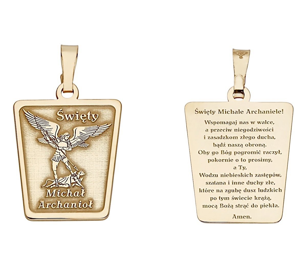 Medalik srebrny Ag 925 pozłacane Archanioł Michał MDC014G