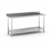 Stoły warsztatowe - B2B Partner Stół roboczy ze stali nierdzewnej z półką, 1800 x 600 x 850 mm WT-C100822 - miniaturka - grafika 1