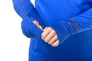 RONHILL Bluza biegowa męska TECH PRISM 1/2 ZIP TEE cobalt/flame - Bluzy sportowe męskie - miniaturka - grafika 9