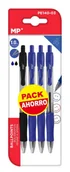 Długopisy - Zestaw Długopisów Mp 4 Sztuki (1 Czarny 3 Niebieskie) Mp Colors - miniaturka - grafika 1