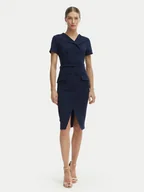 Sukienki - Rinascimento Sukienka koktajlowa CFC0127893003 Granatowy Slim Fit - miniaturka - grafika 1