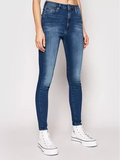 Spodnie damskie - Tommy Jeans Jeansy Sylvia DW0DW09215 Niebieski Super Skinny Fit - grafika 1